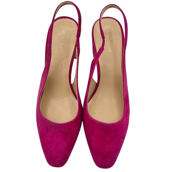 Ann Taylor Women's Magenta Brazilio Camelia Slingback Sandals Size 8M - Picture 3 of 11